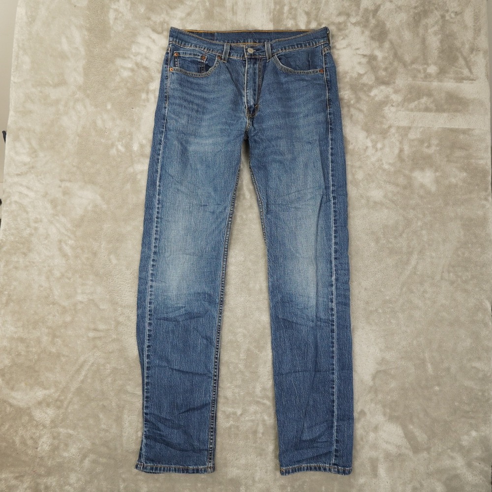 Levi's 505 Straight Leg Denim Jeans‎ Men's 32x34 (act 32x32.5) Blue Medium Wash